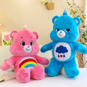 Three-color Bear Pillow Plush Toy Rainbow Bear Doll Cute Panda