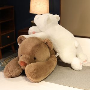 Cute Plush Weighted Stuffed Animal Pillow, Green Dinosaur Design, Filled with Glass Beads, Soft Body, Lying Pose Panda Sleep Pillow